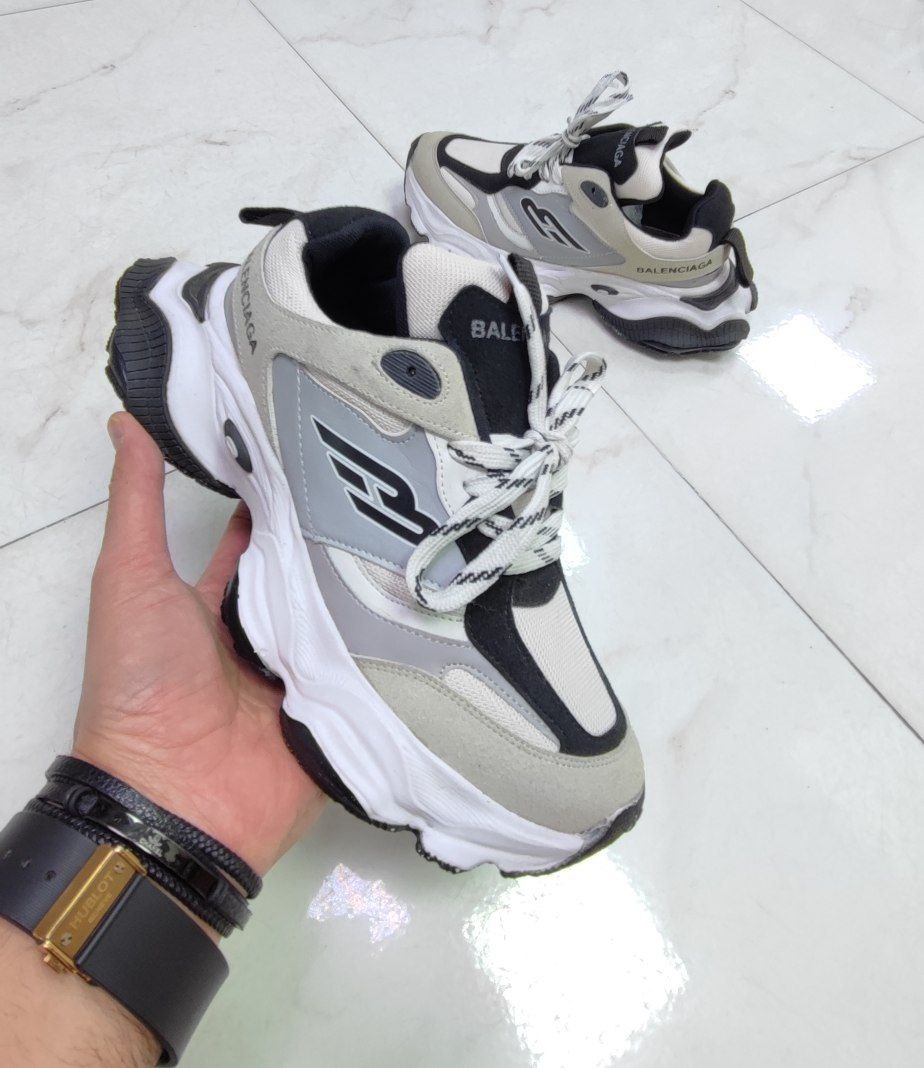 کتونی بالنسیاگا کارگو طوسی مشکی کد 2023  balenciaga cargo sneaker