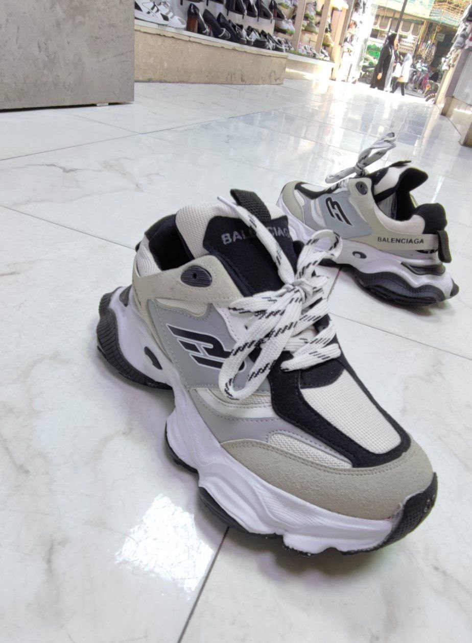 کتونی بالنسیاگا کارگو طوسی مشکی کد 2023  balenciaga cargo sneaker