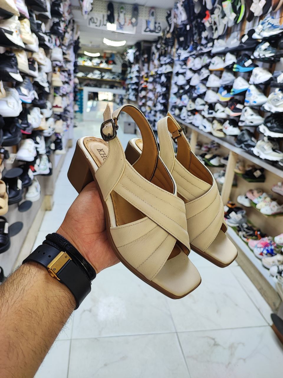 صندل پاشنه دار تابستانی زنانه کد 3045 Women's summer high-heeled sandals, code 3045