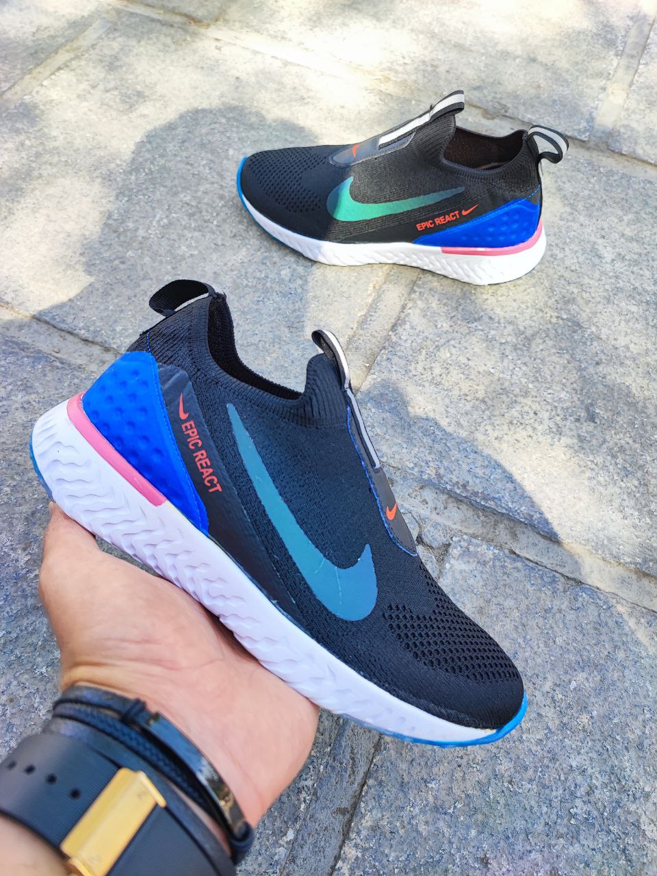 کفش ورزشی زنانه نایک مدل بافتی کد 3046 Nike women's sports shoes, textured model, code 3046