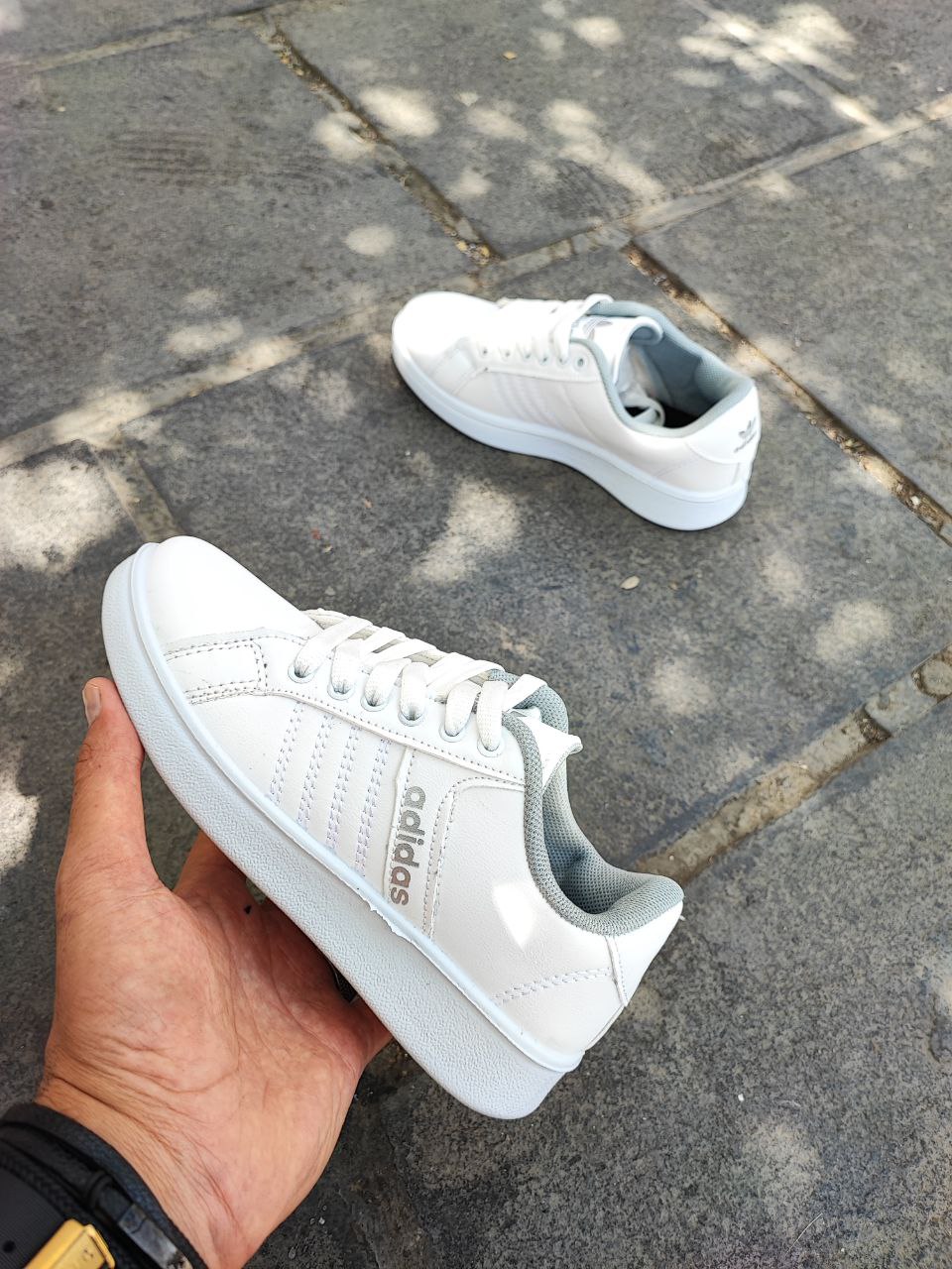 کفش اسپورت آدیداس کامپوس سفید کد 4024 Adidas Campus White Sports Shoes Code 4024