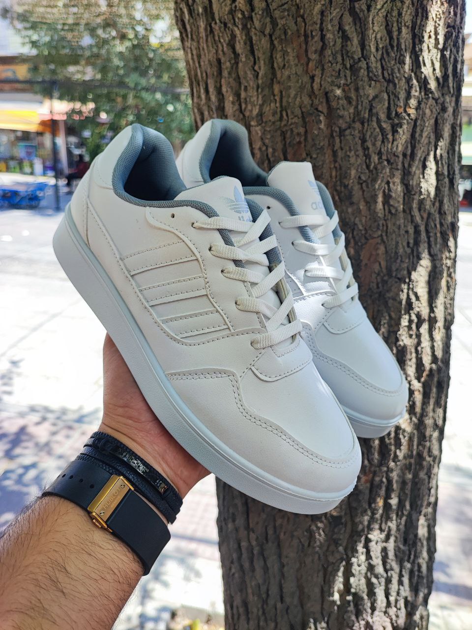 کتونی ونس آدیداس سفید کد 4026 Adidas Vans sneakers white code 4026
