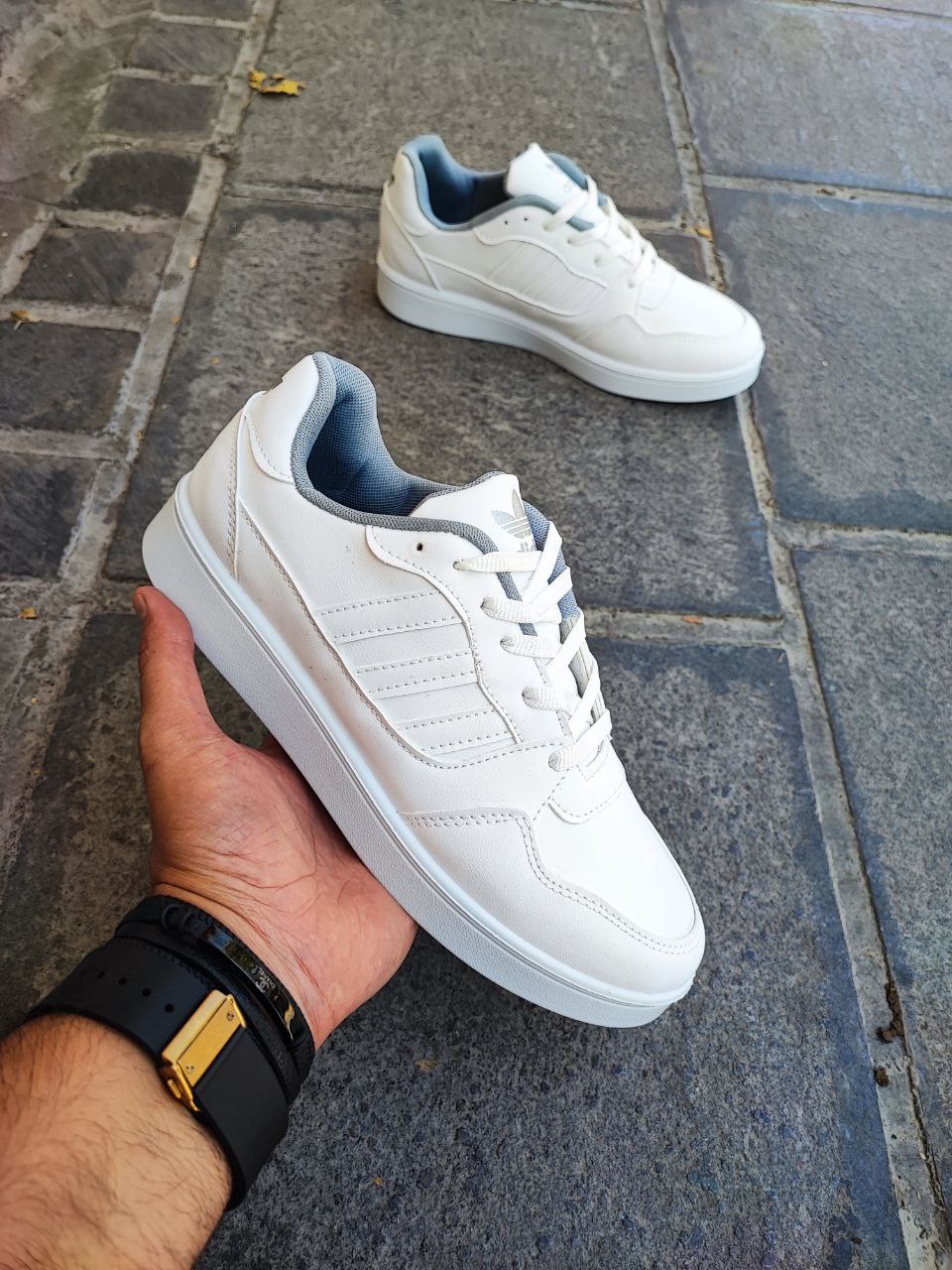 کتونی ونس آدیداس سفید کد 4026 Adidas Vans sneakers white code 4026