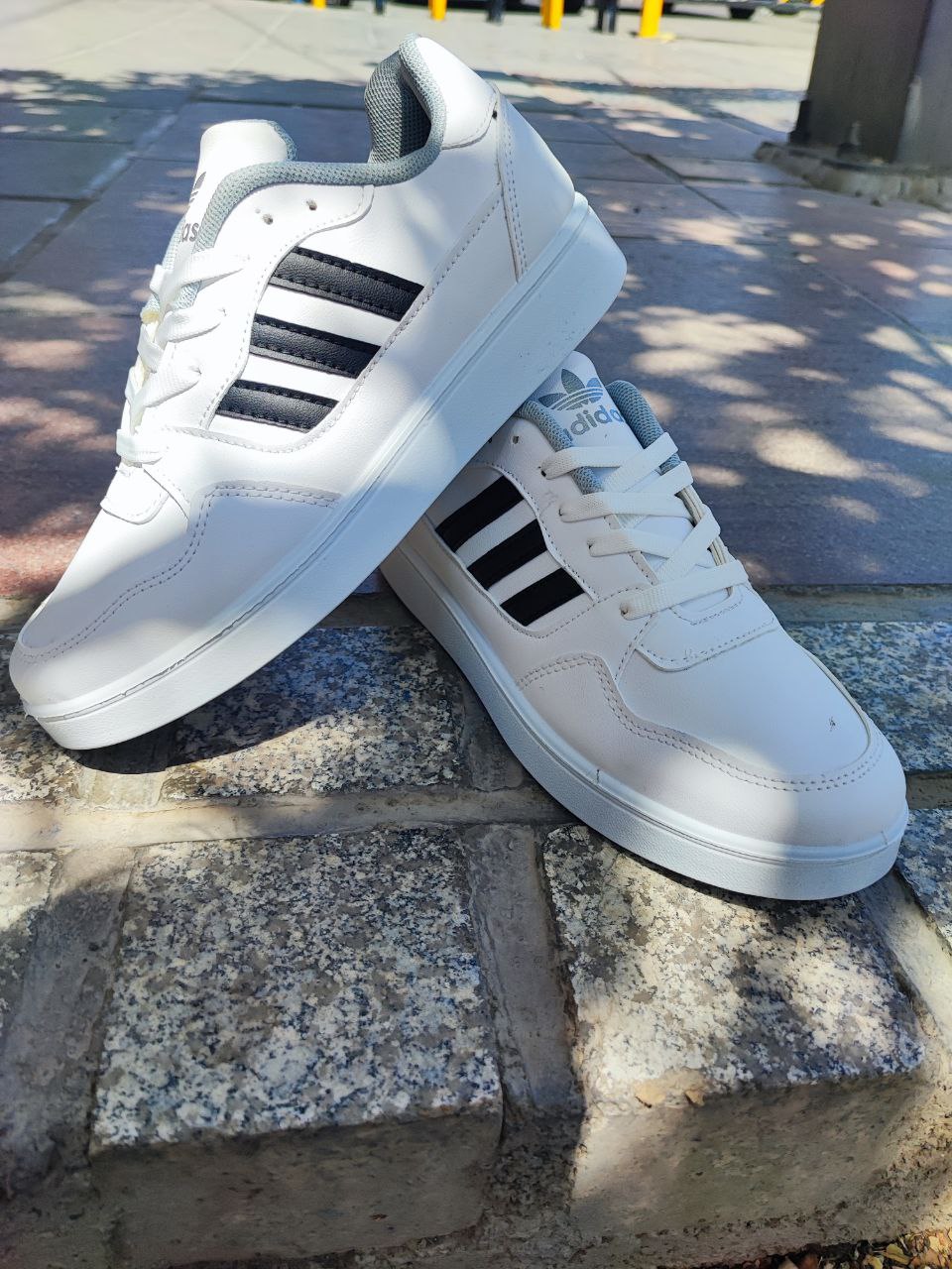 کتونی ونس آدیداس سفید مشکی کد 4027 Adidas Vans sneakers white black code 4027