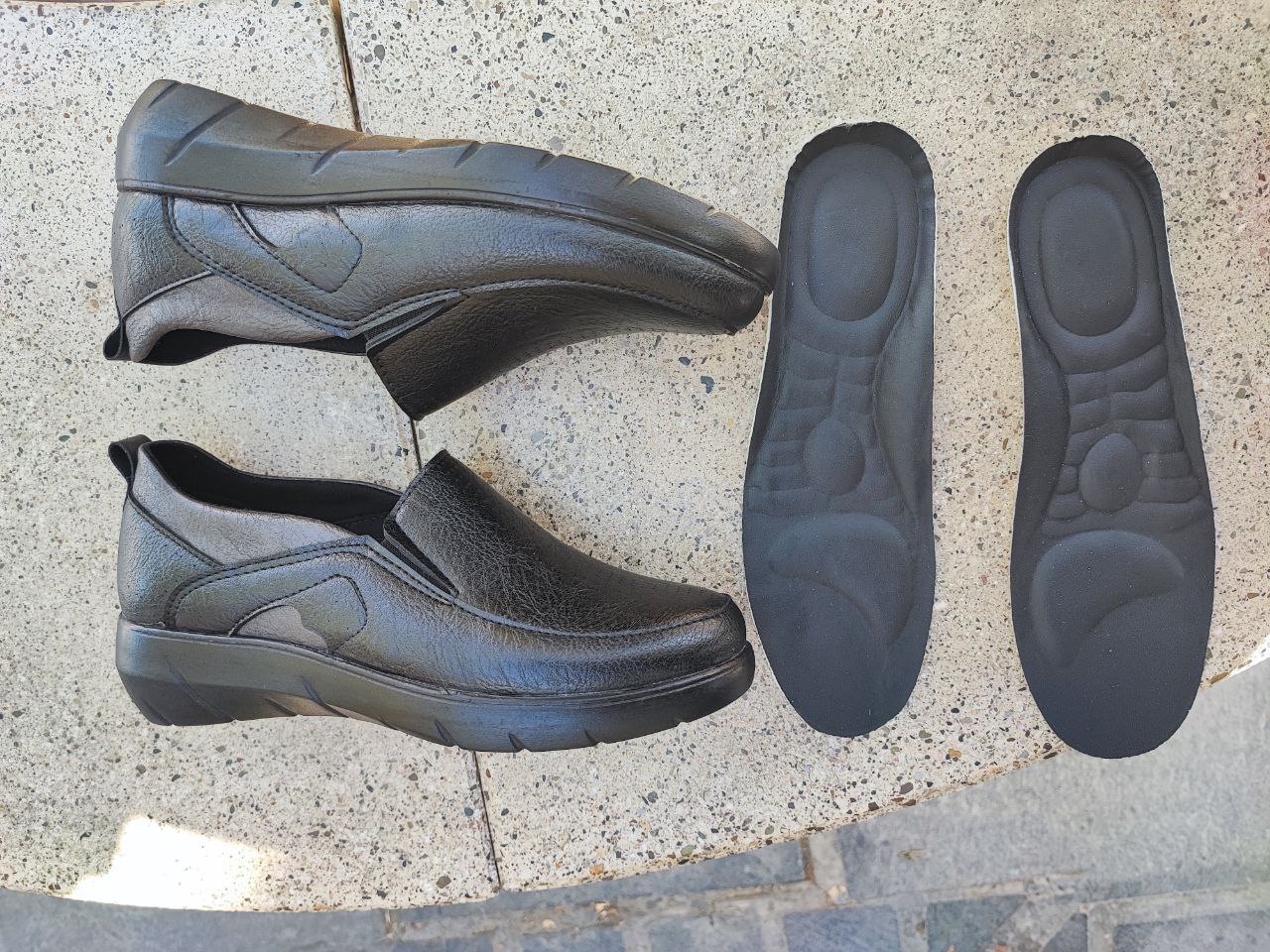 کفش طبی دست دوز زنانه چرمی کد 3061 Women's handmade leather medical shoes, code 3061