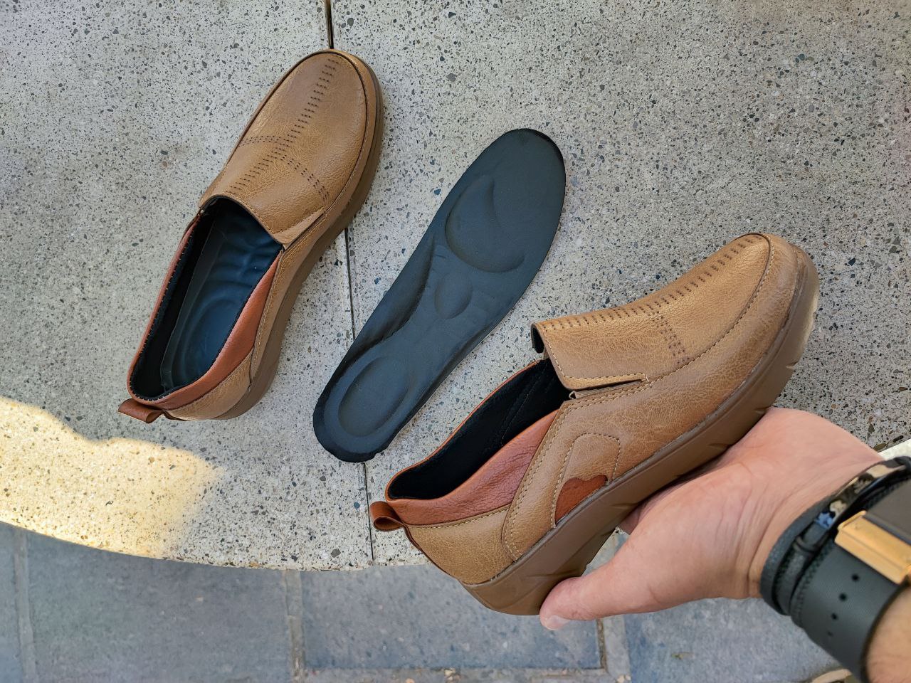 کفش طبی دست دوز زنانه چرمی کد 3062 Women's handmade leather medical shoes, code 3062