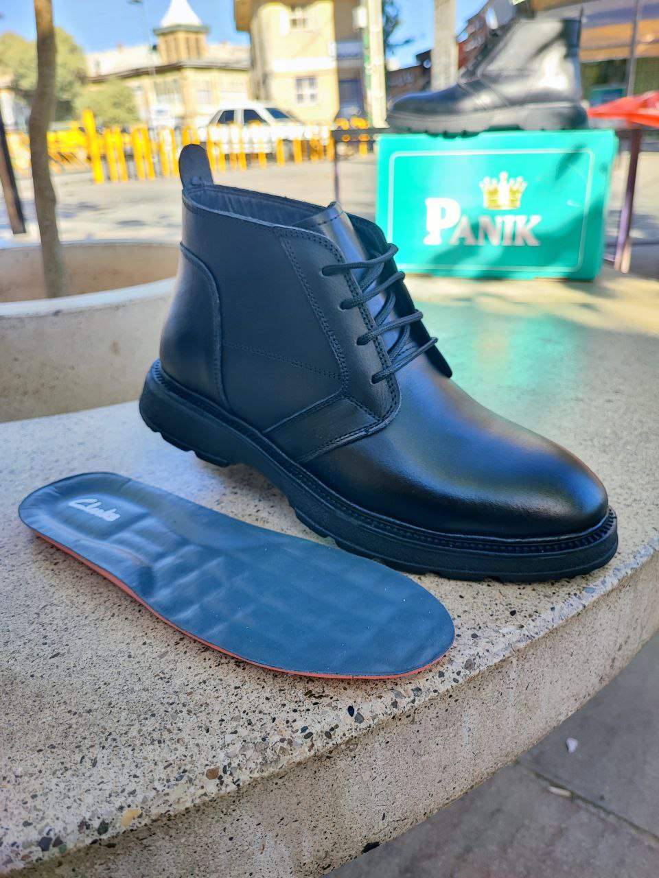 نیم بوت چرمی گاوی بندی مردانه کد 2120 نیم بوت چرمی گاوی بندی مردانه کد 2120