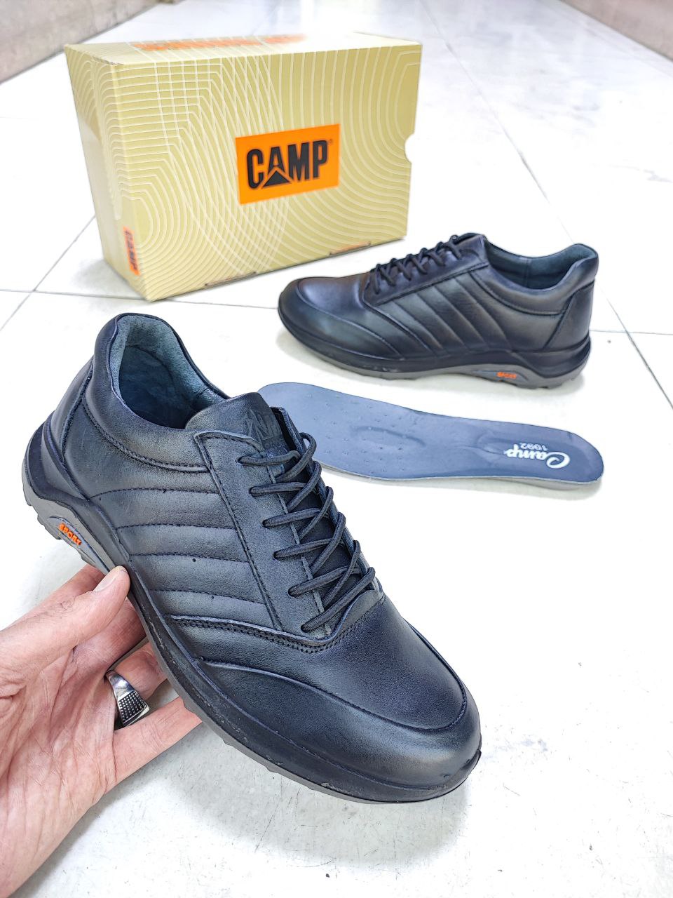 کفش مدل آدیداس شرکت کمپ تمام چرم طبیعی کد 2131