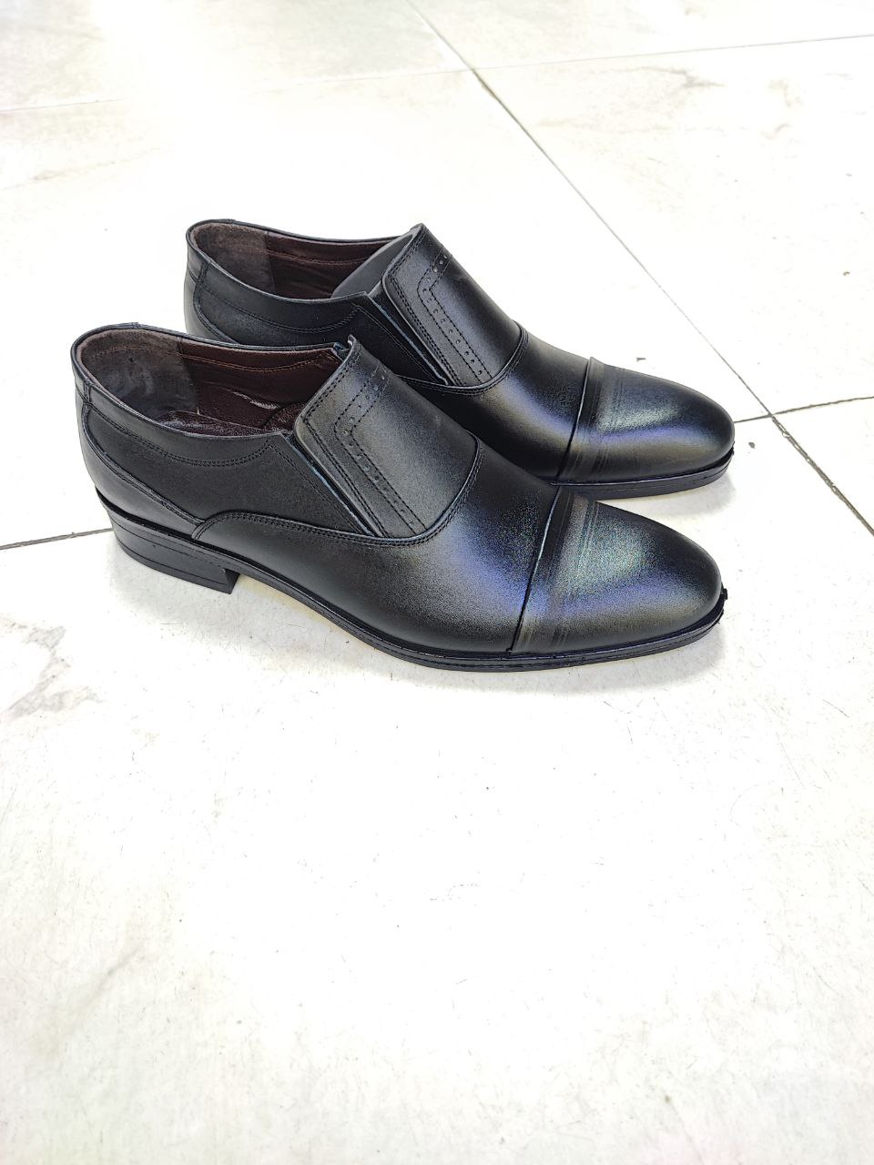 کفش مجلسی پرسنلی بندی تمام چرم طبیعی کد 2146