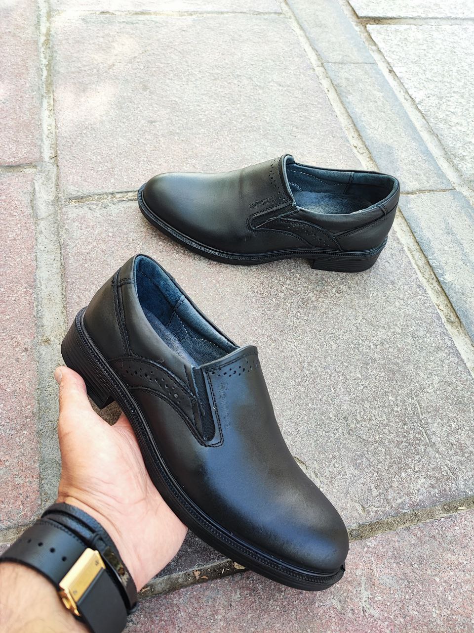 کفش پرسنلی تمام طبی تمام چرم طبیعی همپا کد 2147