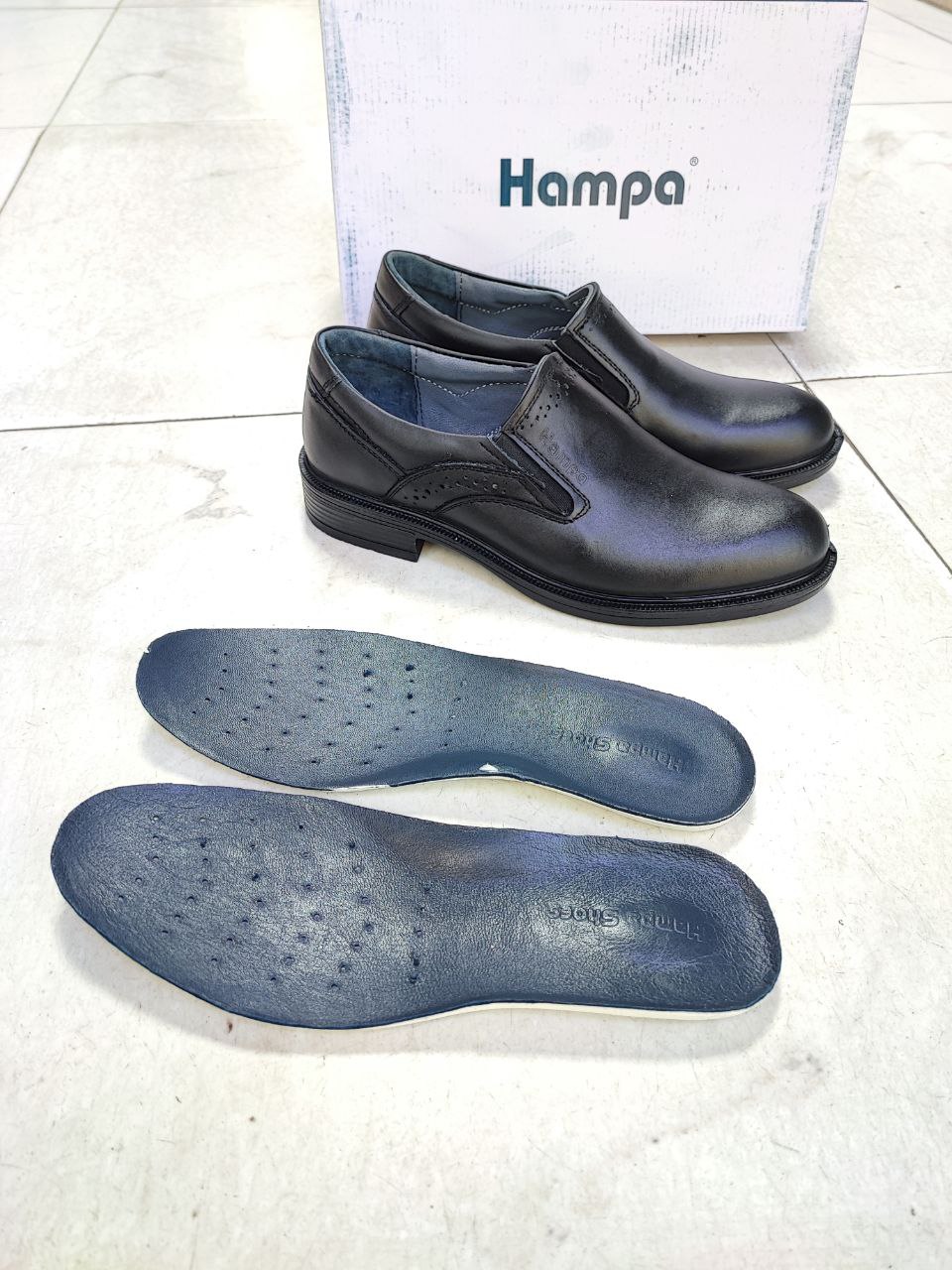 کفش پرسنلی تمام طبی تمام چرم طبیعی همپا کد 2147