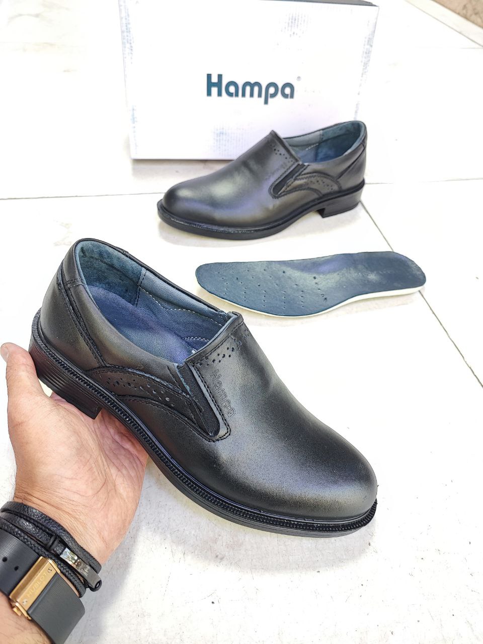 کفش پرسنلی تمام طبی تمام چرم طبیعی همپا کد 2147