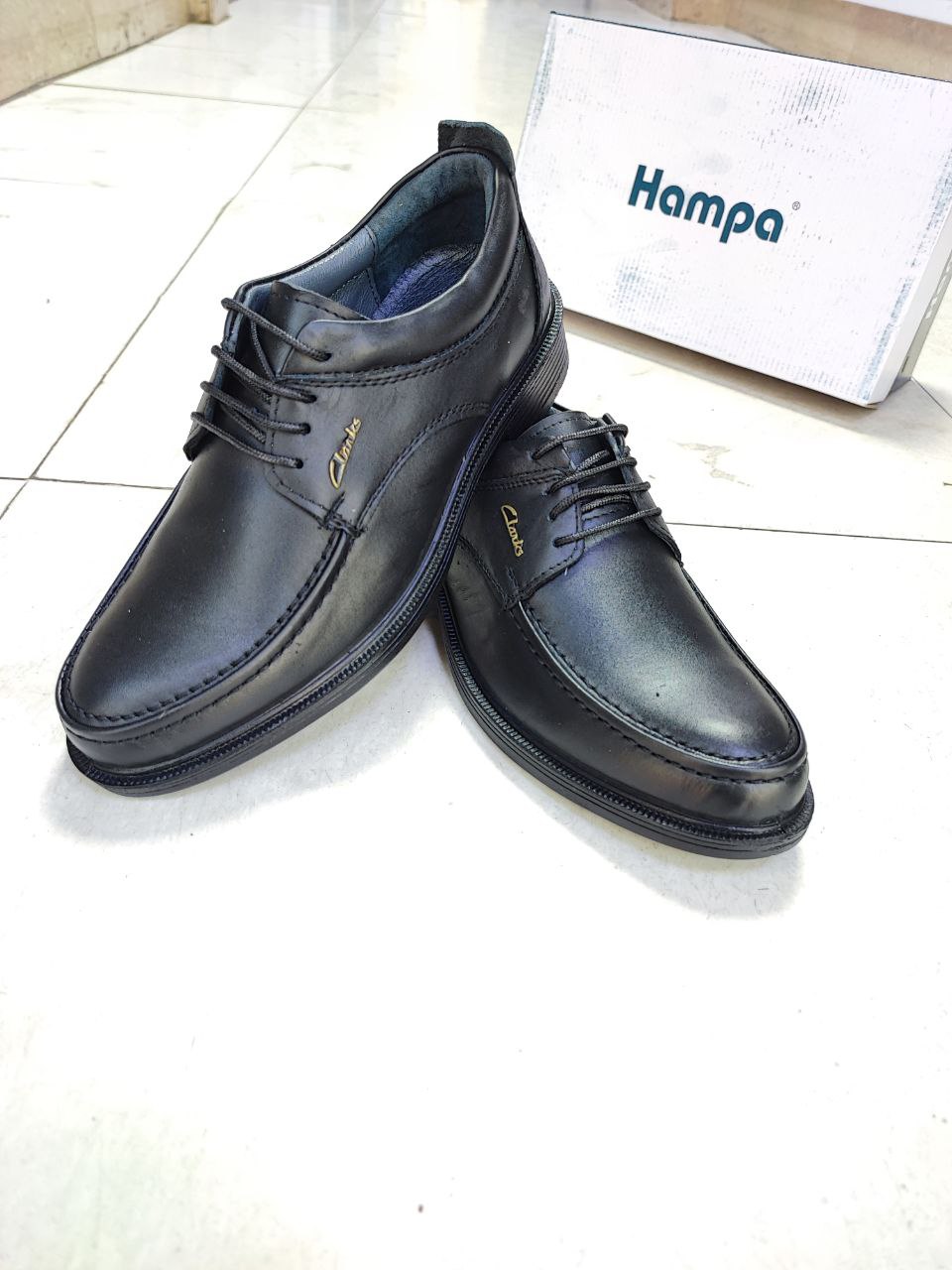 کفش پرسنلی بندی تمام طبی تمام چرم طبیعی همپا کد 2148