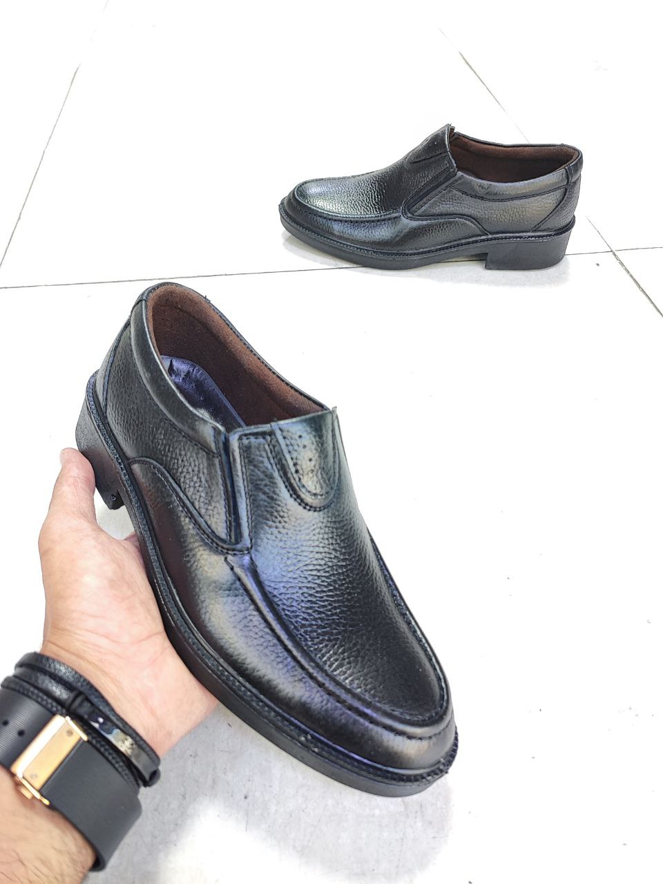 کفش مجلسی پرسنلی تمام چرم طبیعی کد 2150