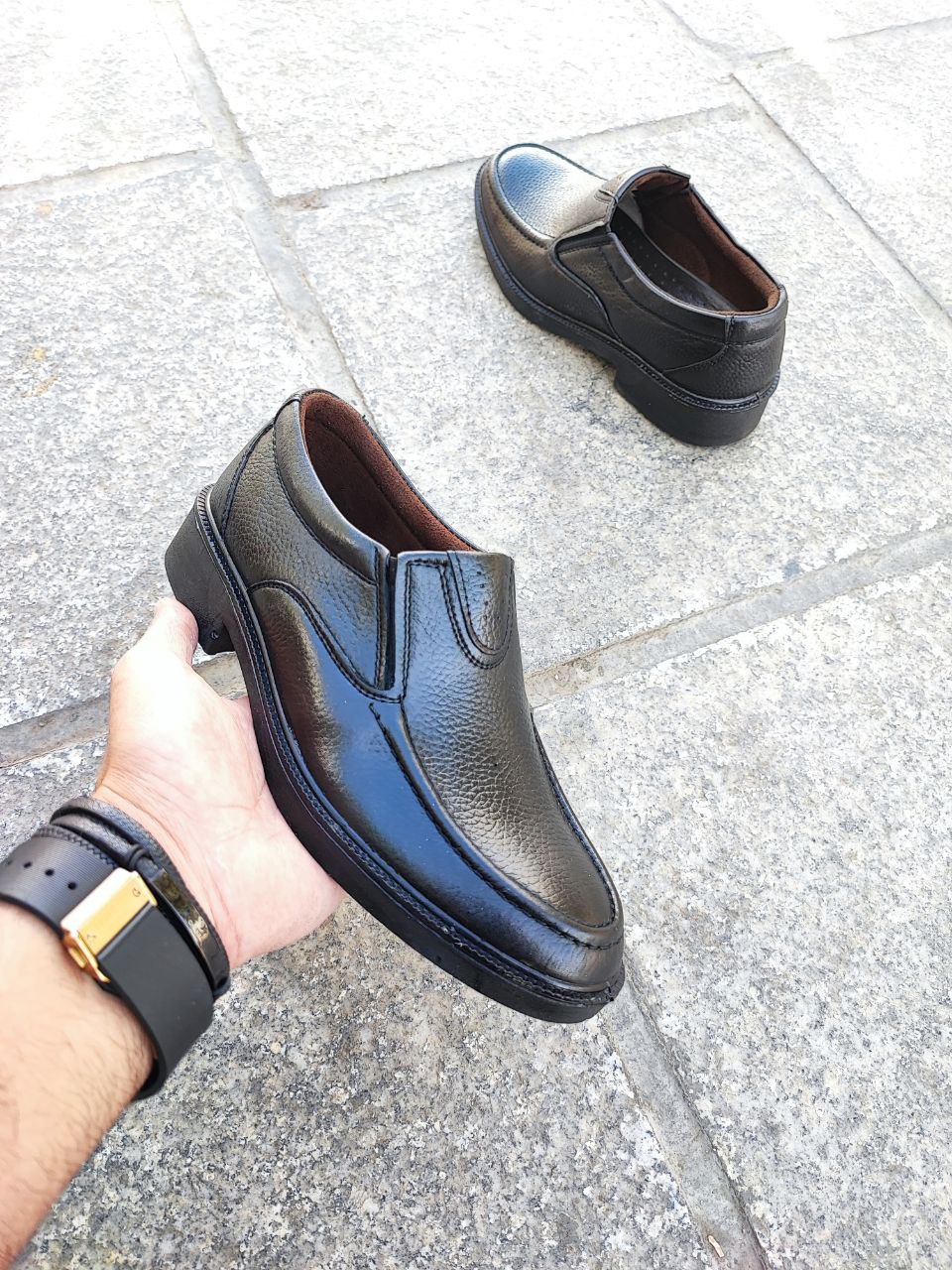 کفش مجلسی پرسنلی تمام چرم طبیعی کد 2150