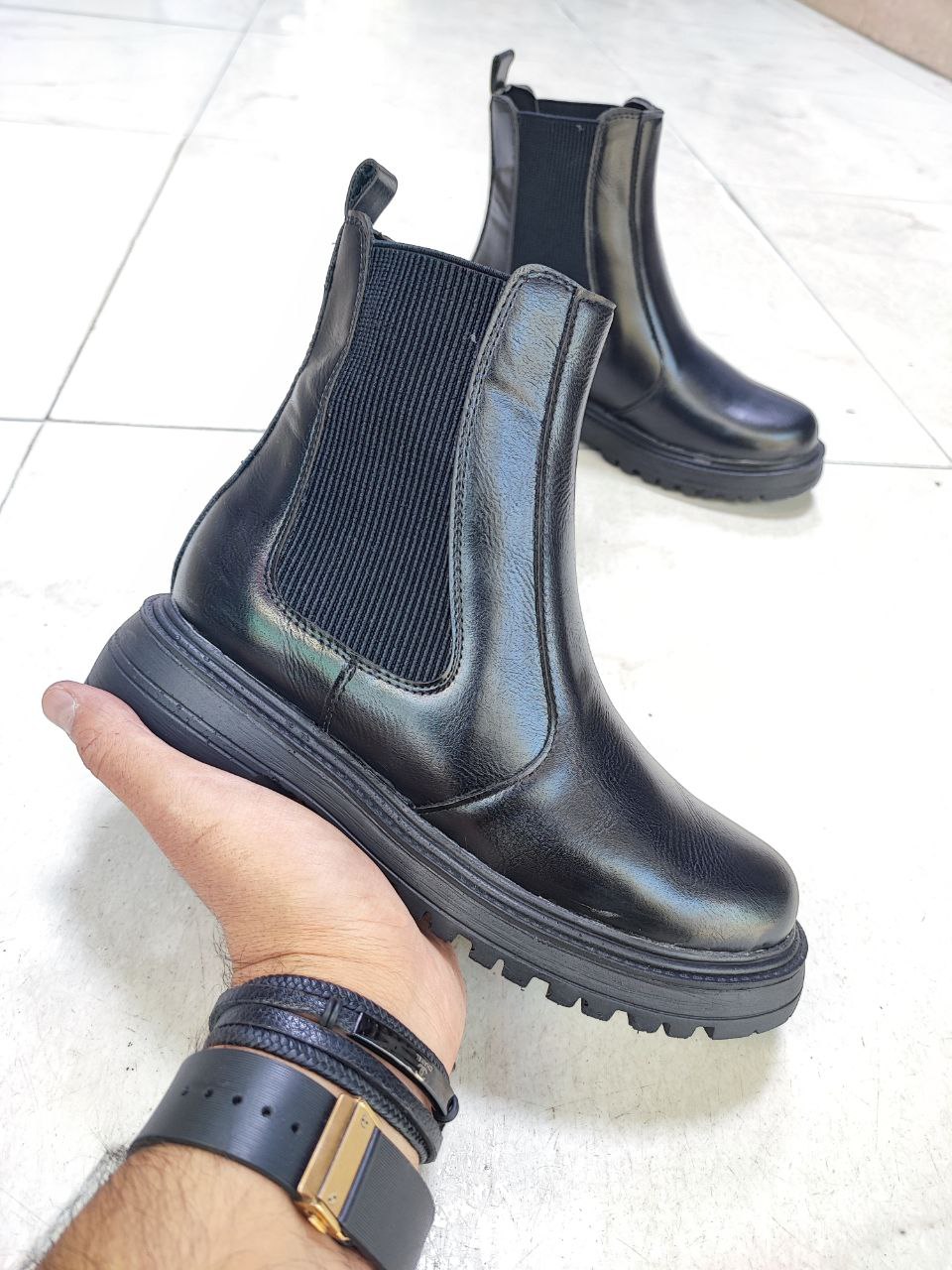 نیم پوتین زنانه دو طرف کش کد 3071