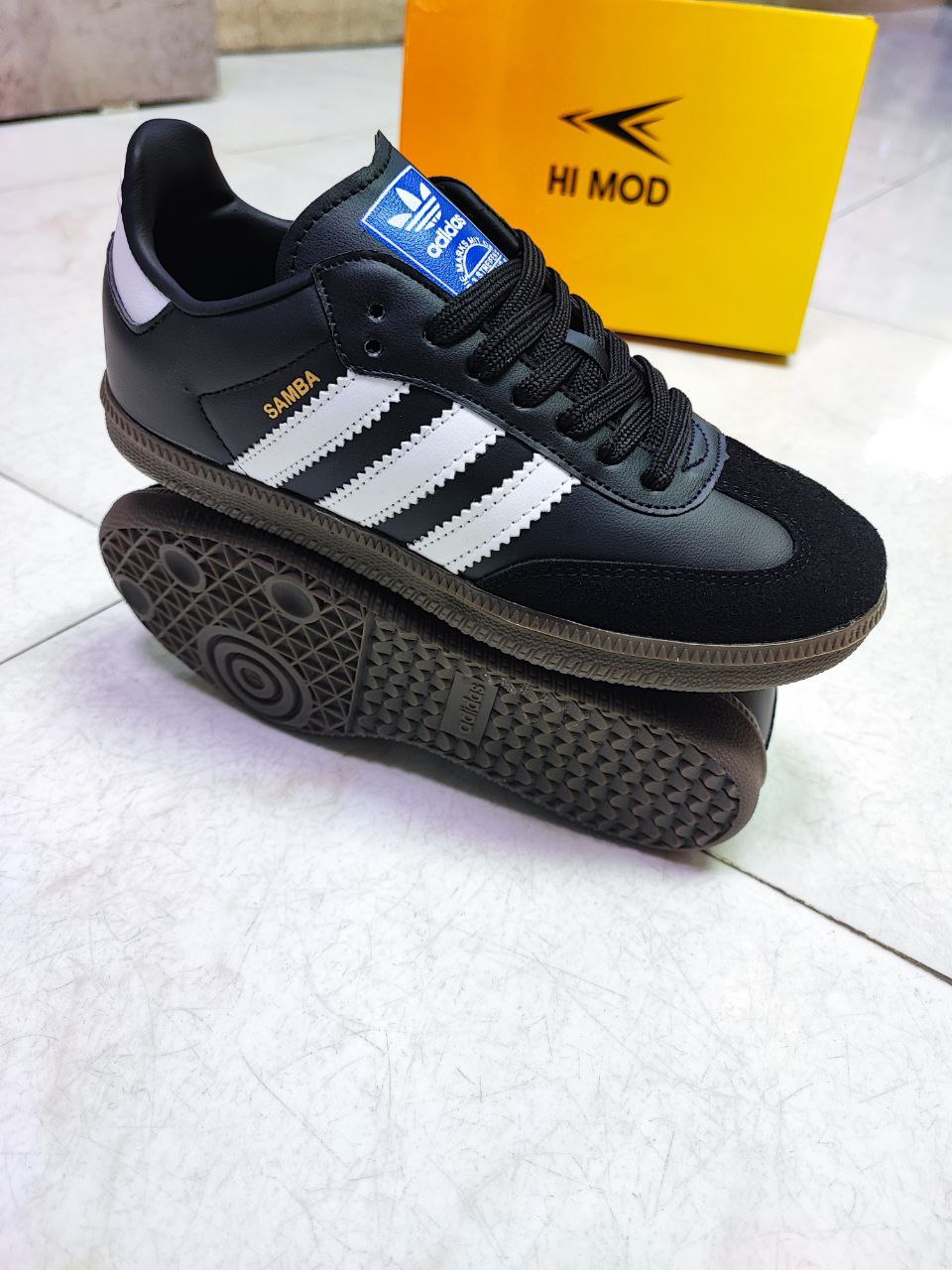 کفش زنانه آدیداس سامبا مشکی سفید کد 3096 Adidas Samba Code 3096
