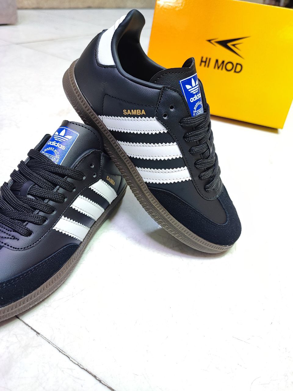 کفش زنانه آدیداس سامبا مشکی سفید کد 3096 Adidas Samba Code 3096