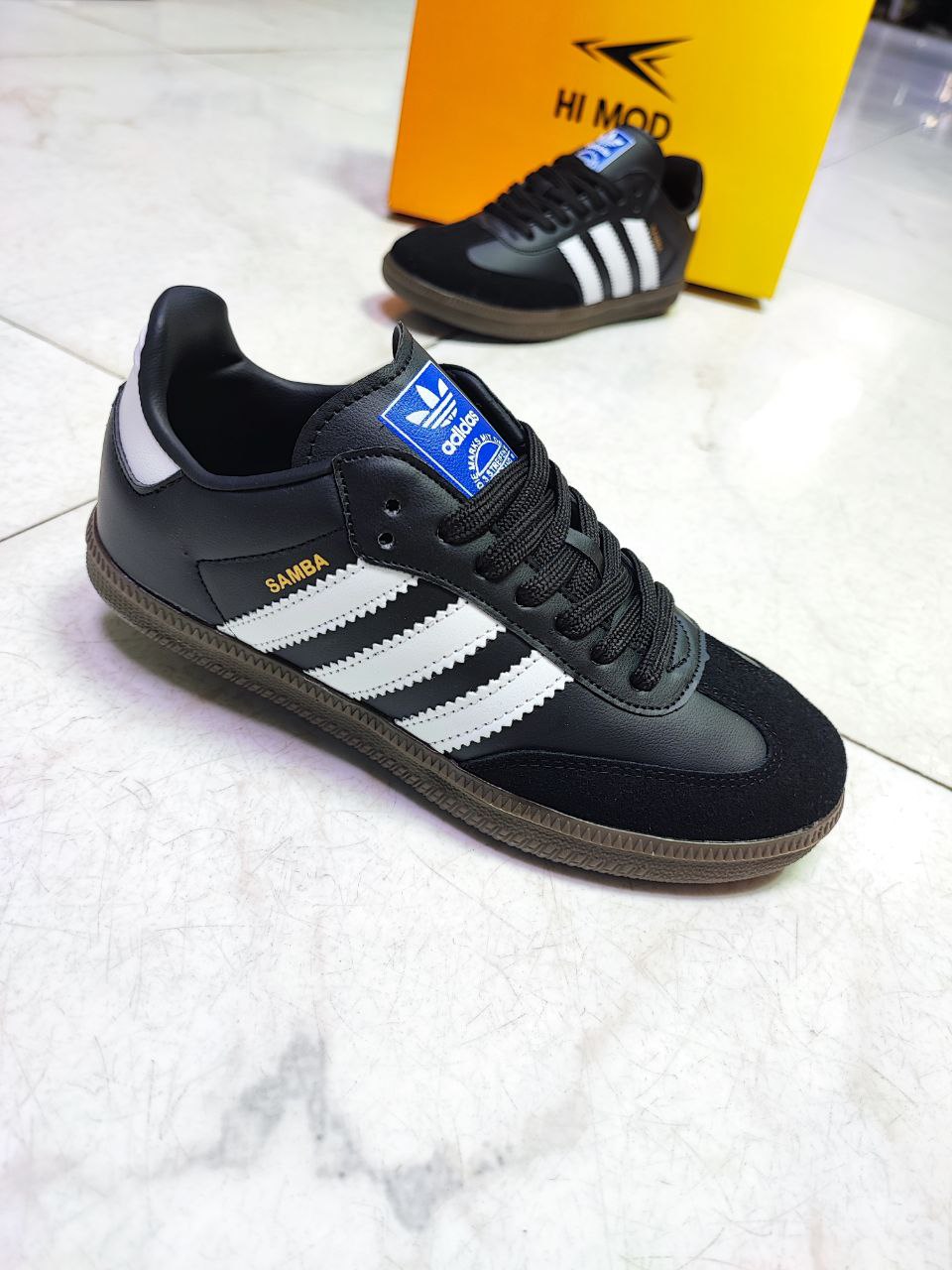 کفش زنانه آدیداس سامبا مشکی سفید کد 3096 Adidas Samba Code 3096